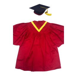 訂購幼兒兒童畢業袍  禮服袍 榮譽帽佩戴榮譽流蘇   紅色幼邊領   DA362 訂購幼兒兒童畢業袍  禮服袍 榮譽帽佩戴榮譽流蘇   紅色幼邊領   DA362